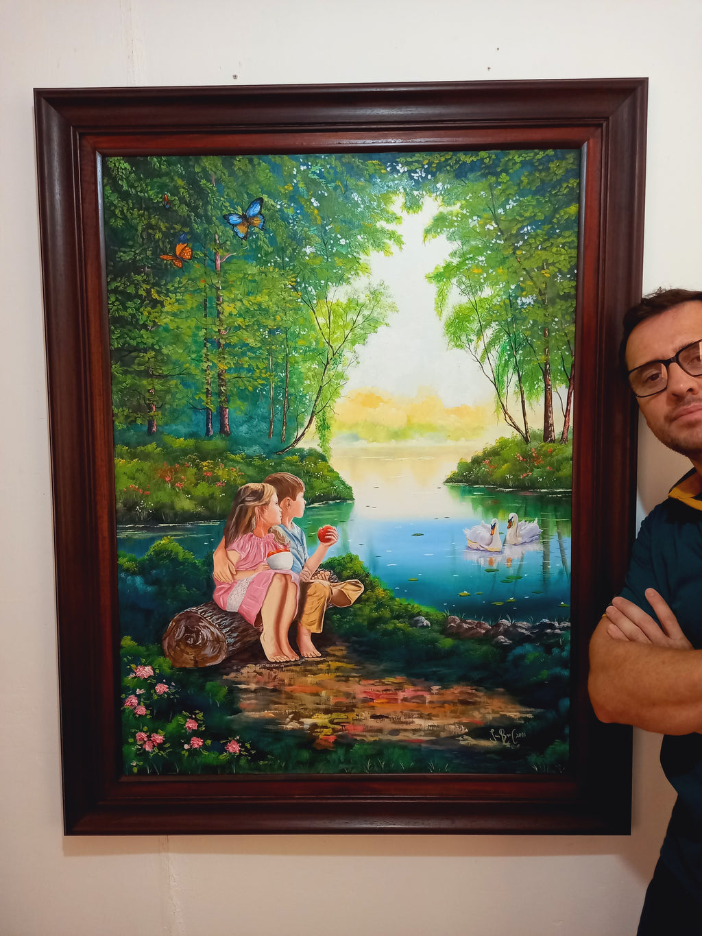 Pintura Óleo original "Pedacito de cielo"