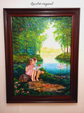 Pintura Óleo original "Pedacito de cielo"