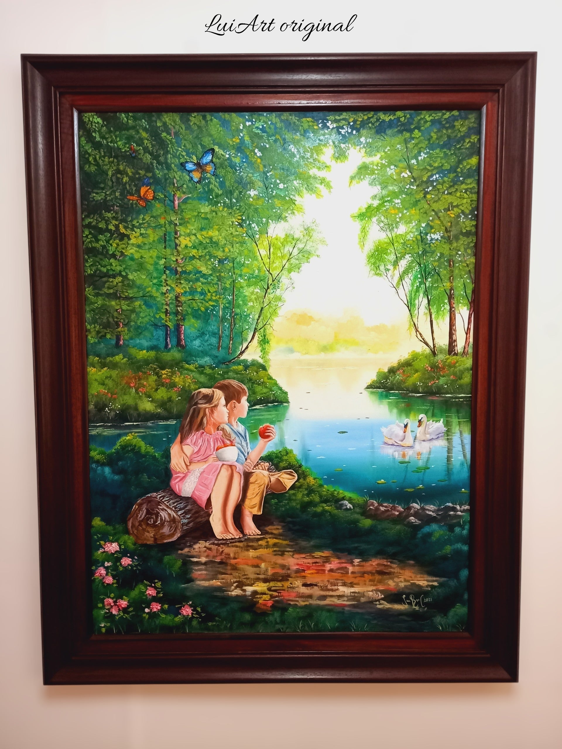 Pintura Óleo original "Pedacito de cielo"