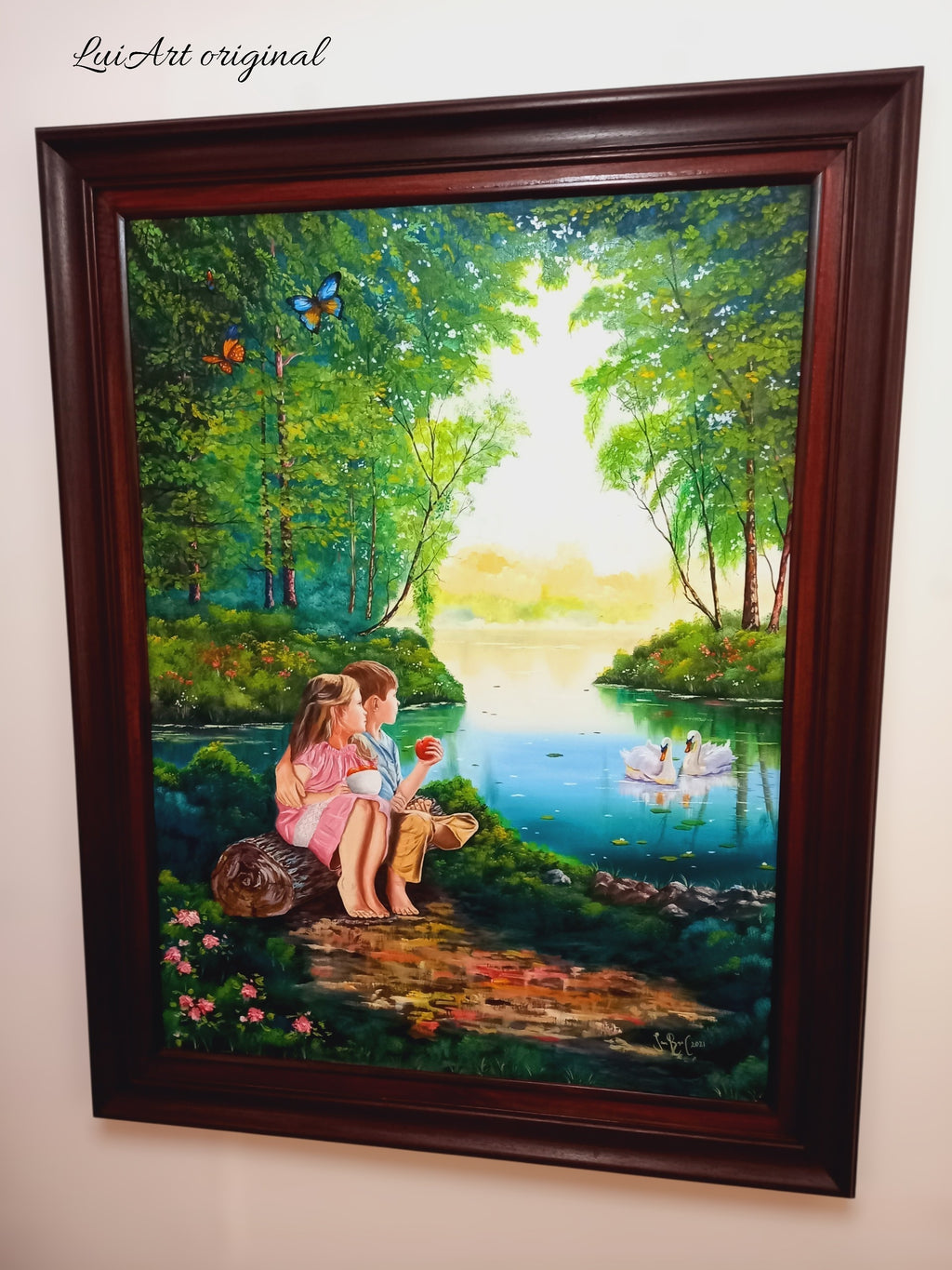 Pintura Óleo original "Pedacito de cielo"
