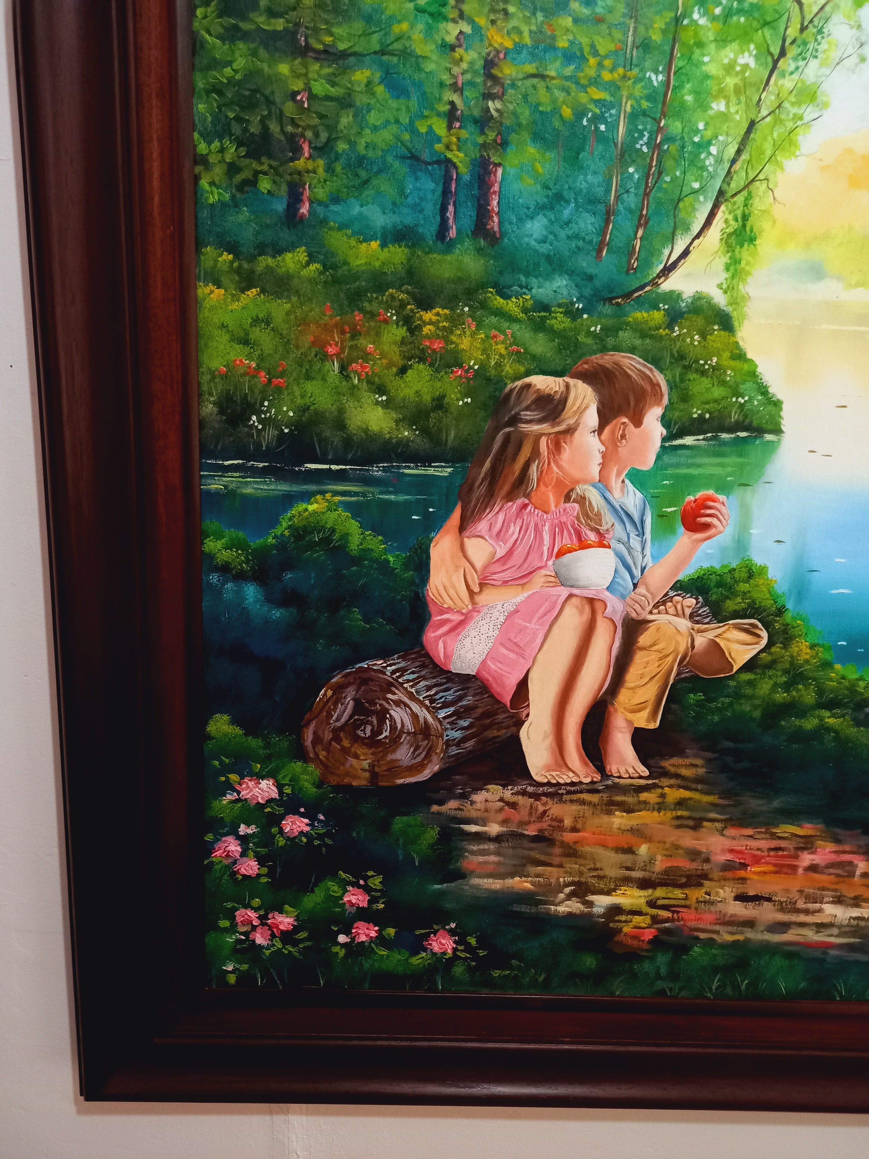Pintura Óleo original "Pedacito de cielo"
