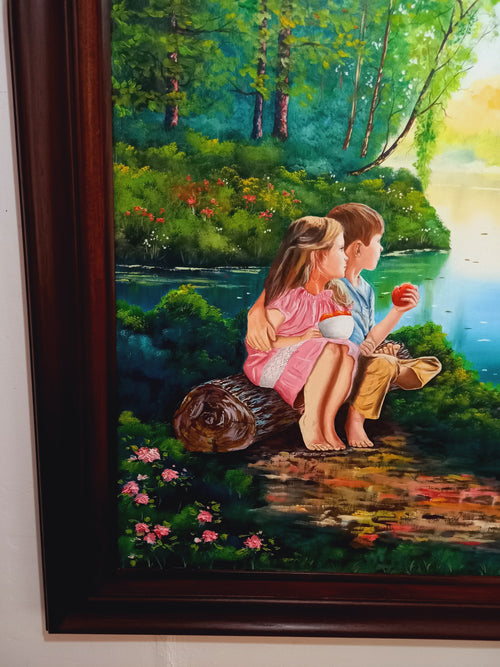 Pintura Óleo original "Pedacito de cielo"
