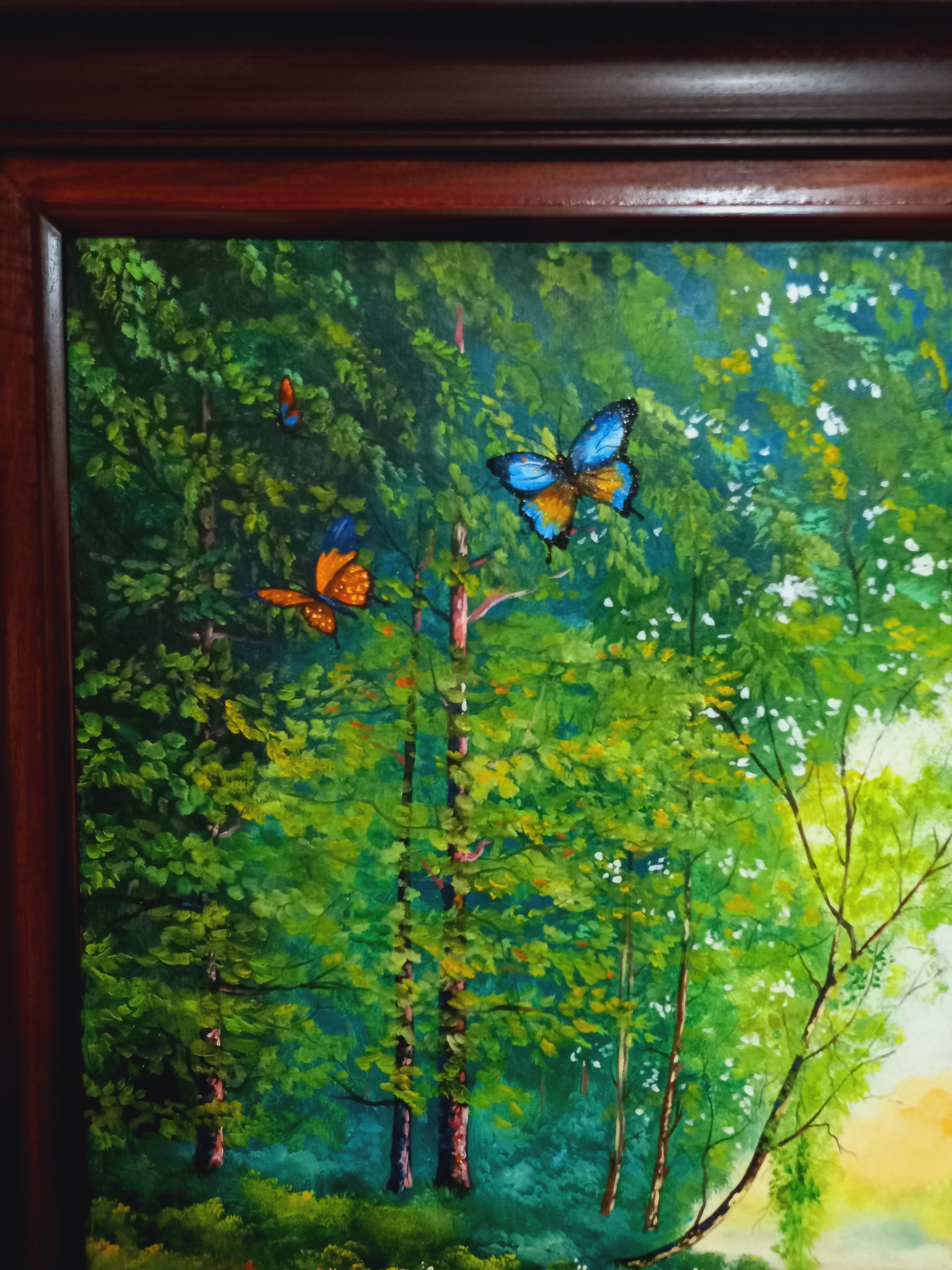 Pintura Óleo original "Pedacito de cielo"