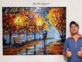 Pintura Óleo original "Llovizna de otoño"