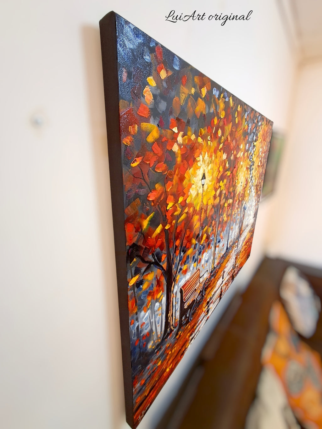 Pintura Óleo original "Llovizna de otoño"