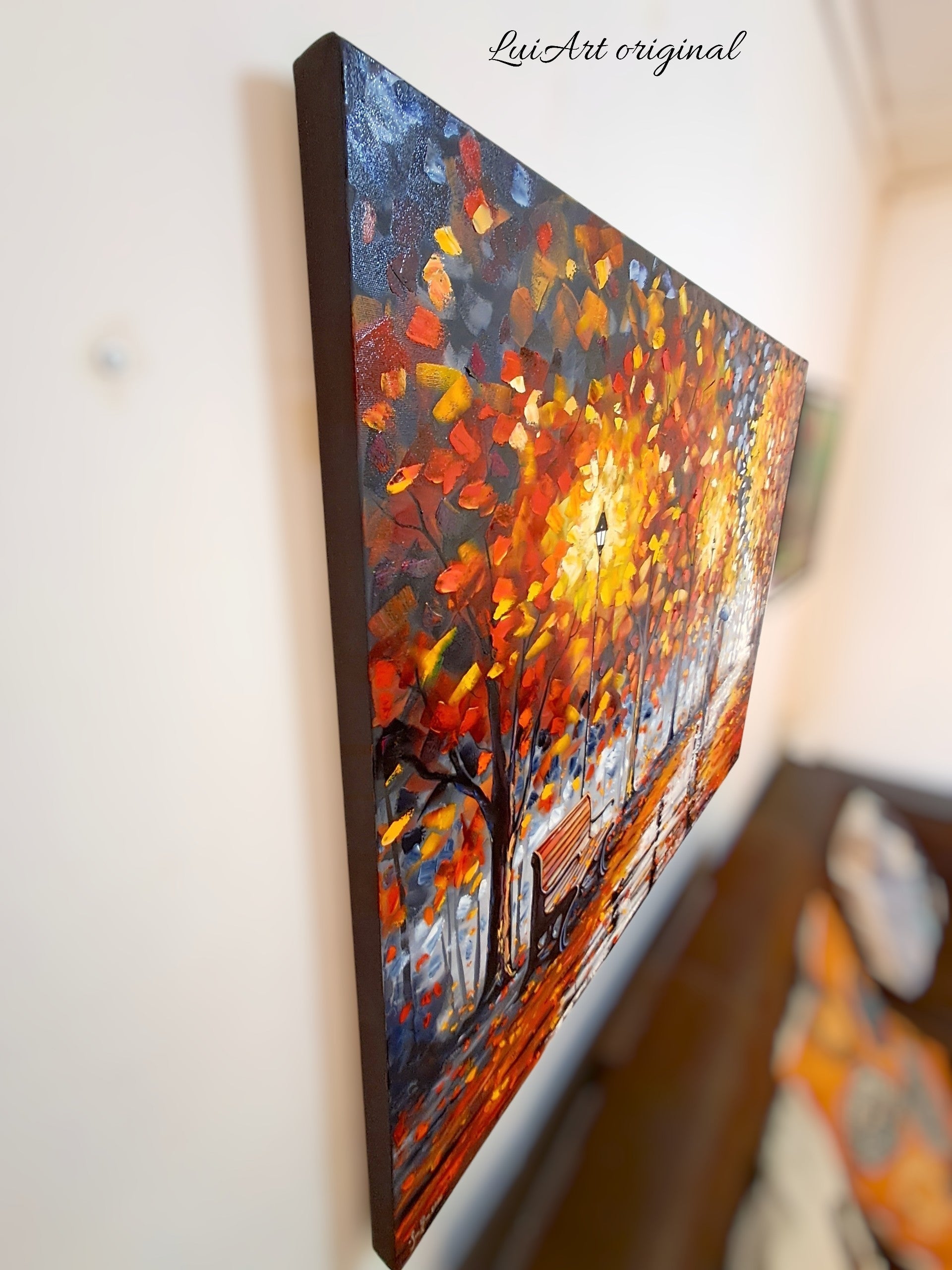 Pintura Óleo original "Llovizna de otoño"