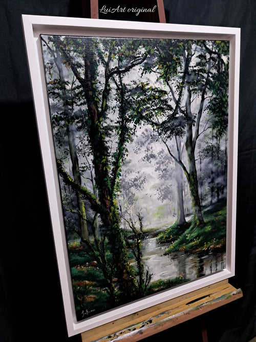 Pintura Acrílica original "Bosque nuboso"