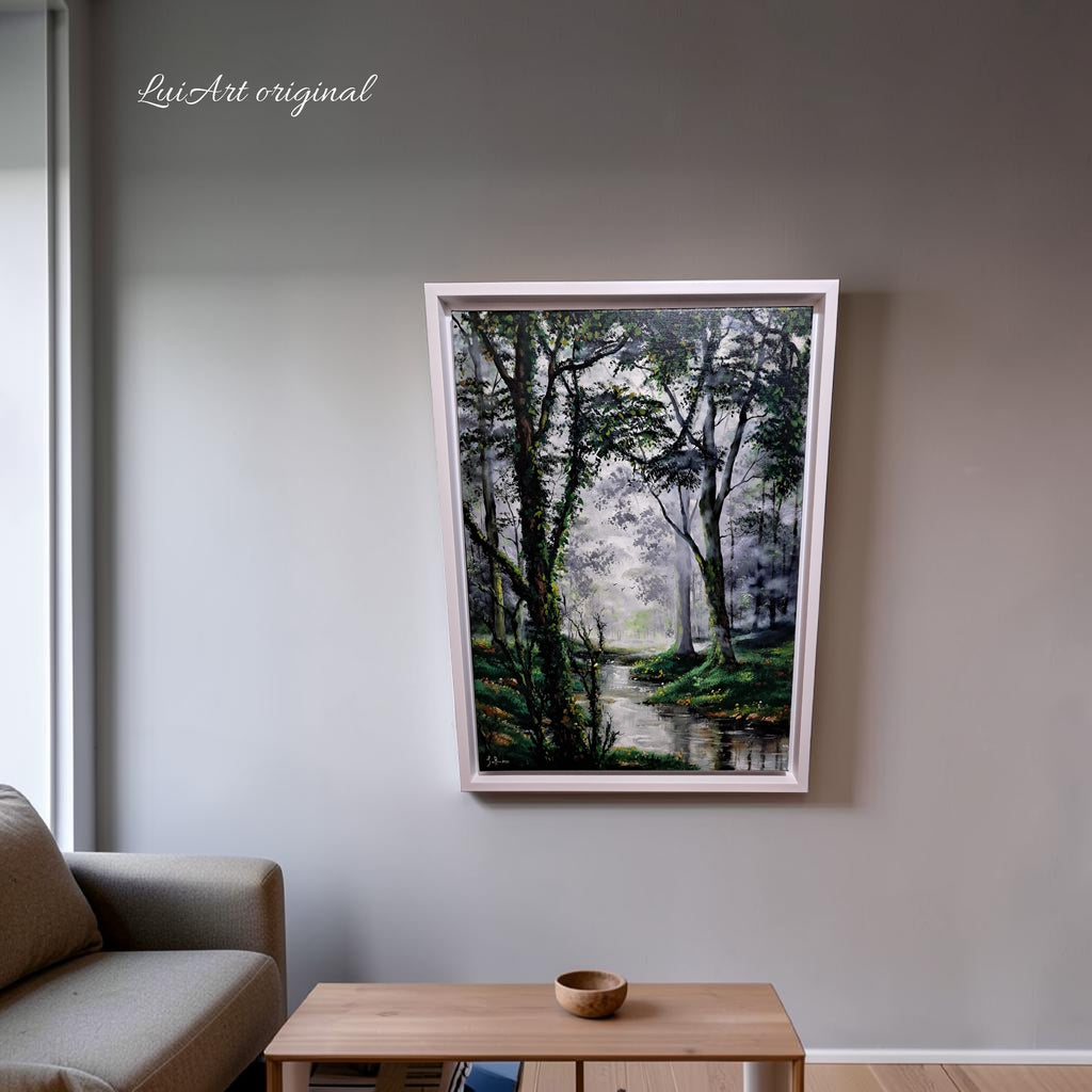 Pintura Acrílica original "Bosque nuboso"