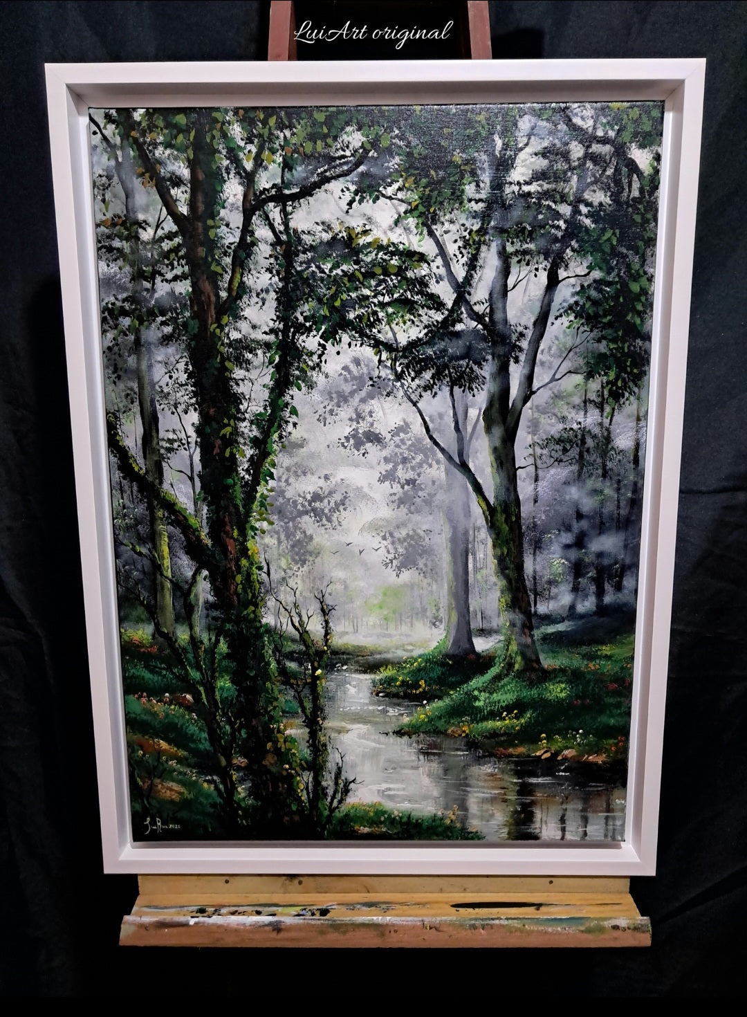 Pintura Acrílica original "Bosque nuboso"