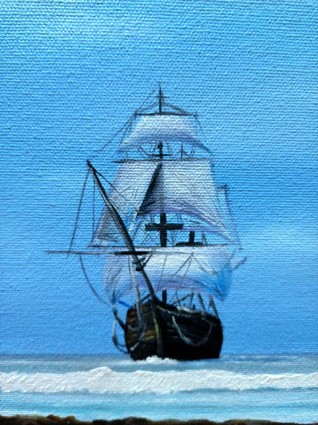 Pintura Óleo original (𝙑𝙀𝙉𝘿𝙄𝘿𝘼) "Descubrimiento"