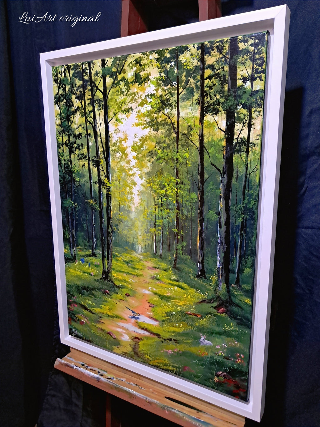Pintura acrílica original "Frescura del bosque"