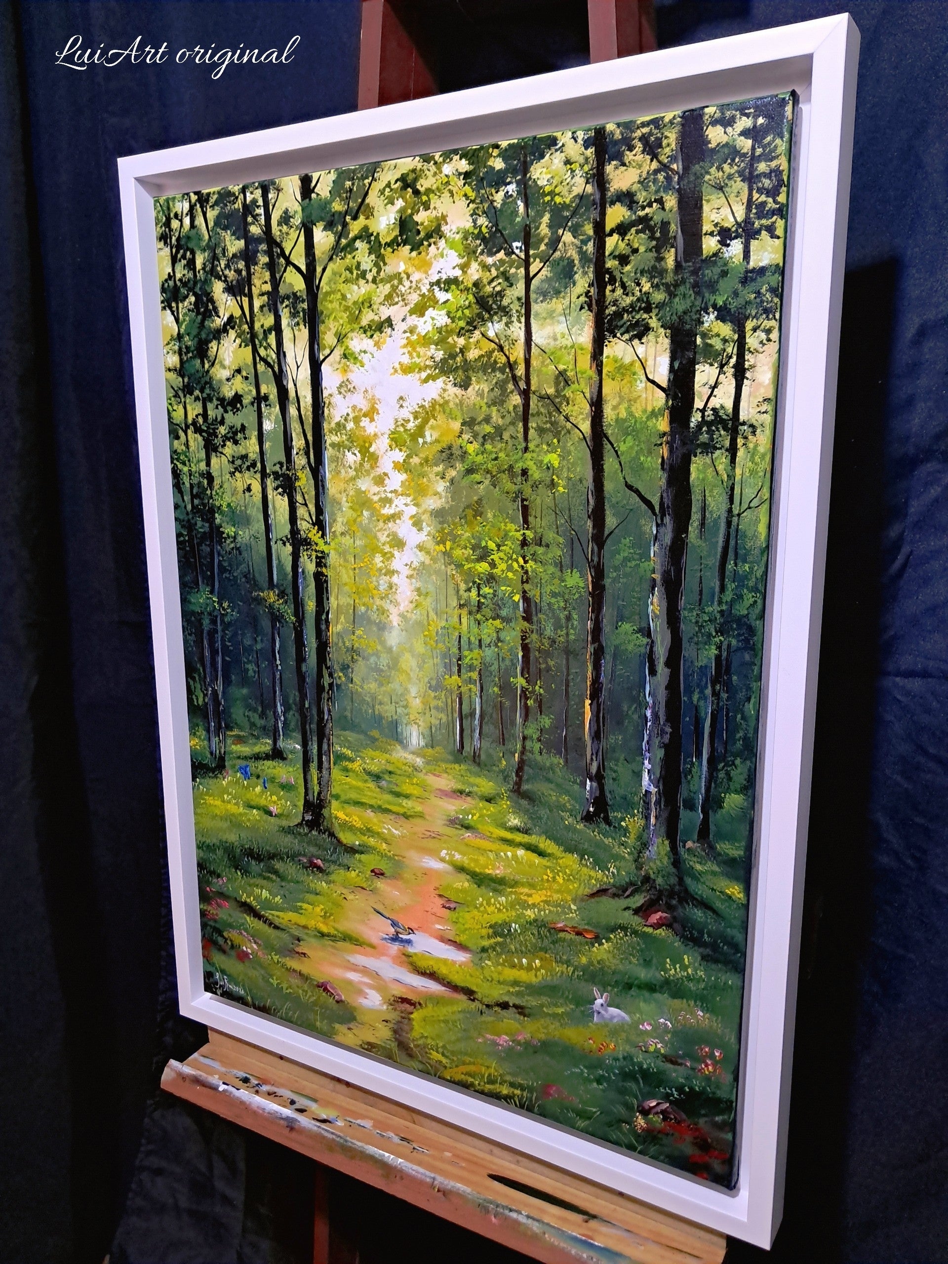 Pintura acrílica original "Frescura del bosque"