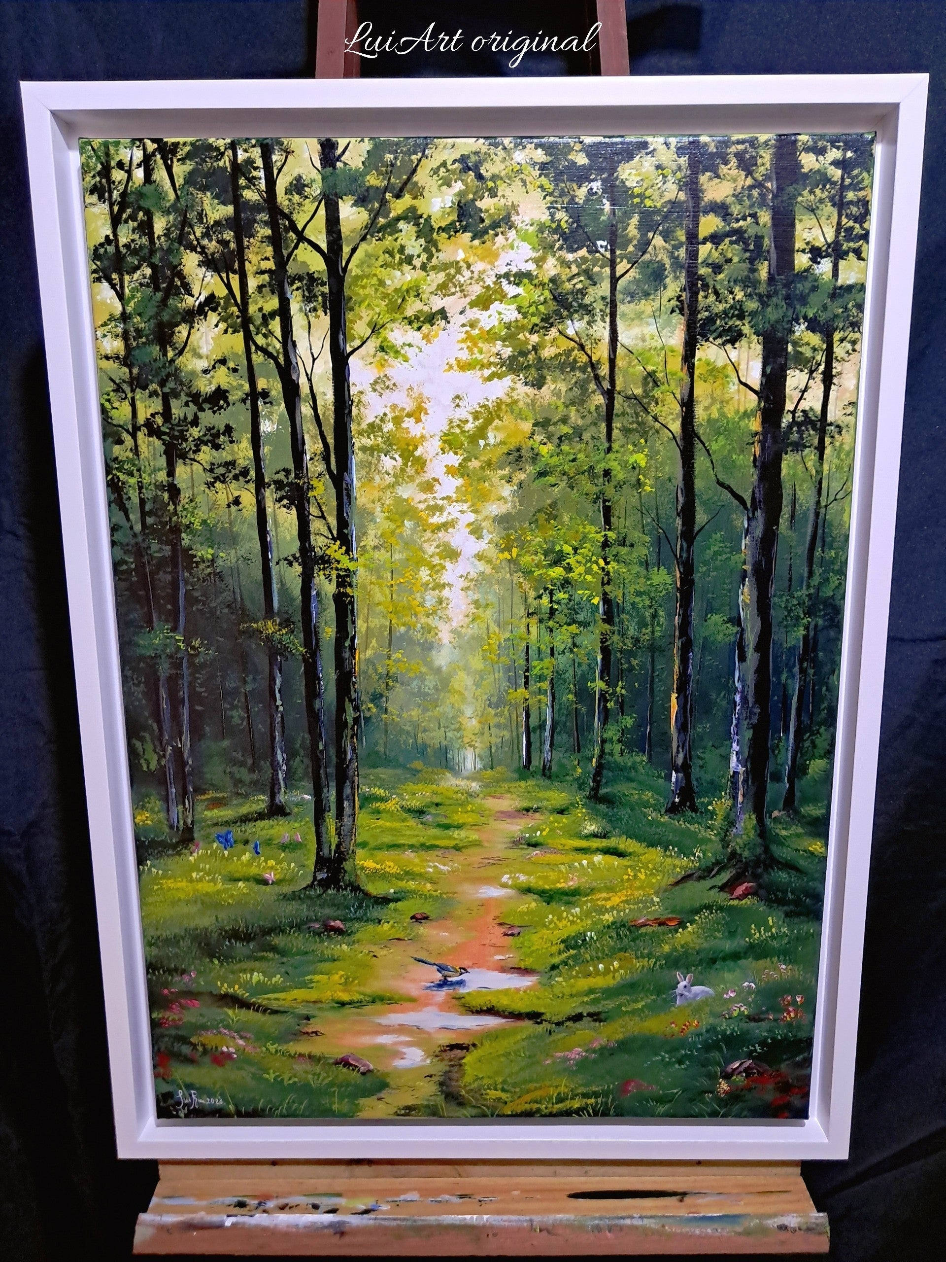 Pintura acrílica original "Frescura del bosque"