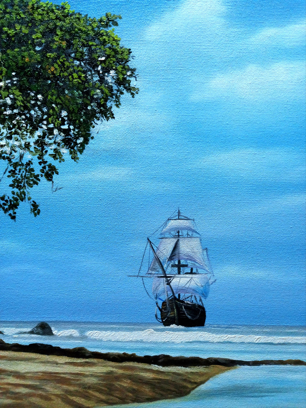 Pintura Óleo original (𝙑𝙀𝙉𝘿𝙄𝘿𝘼) "Descubrimiento"