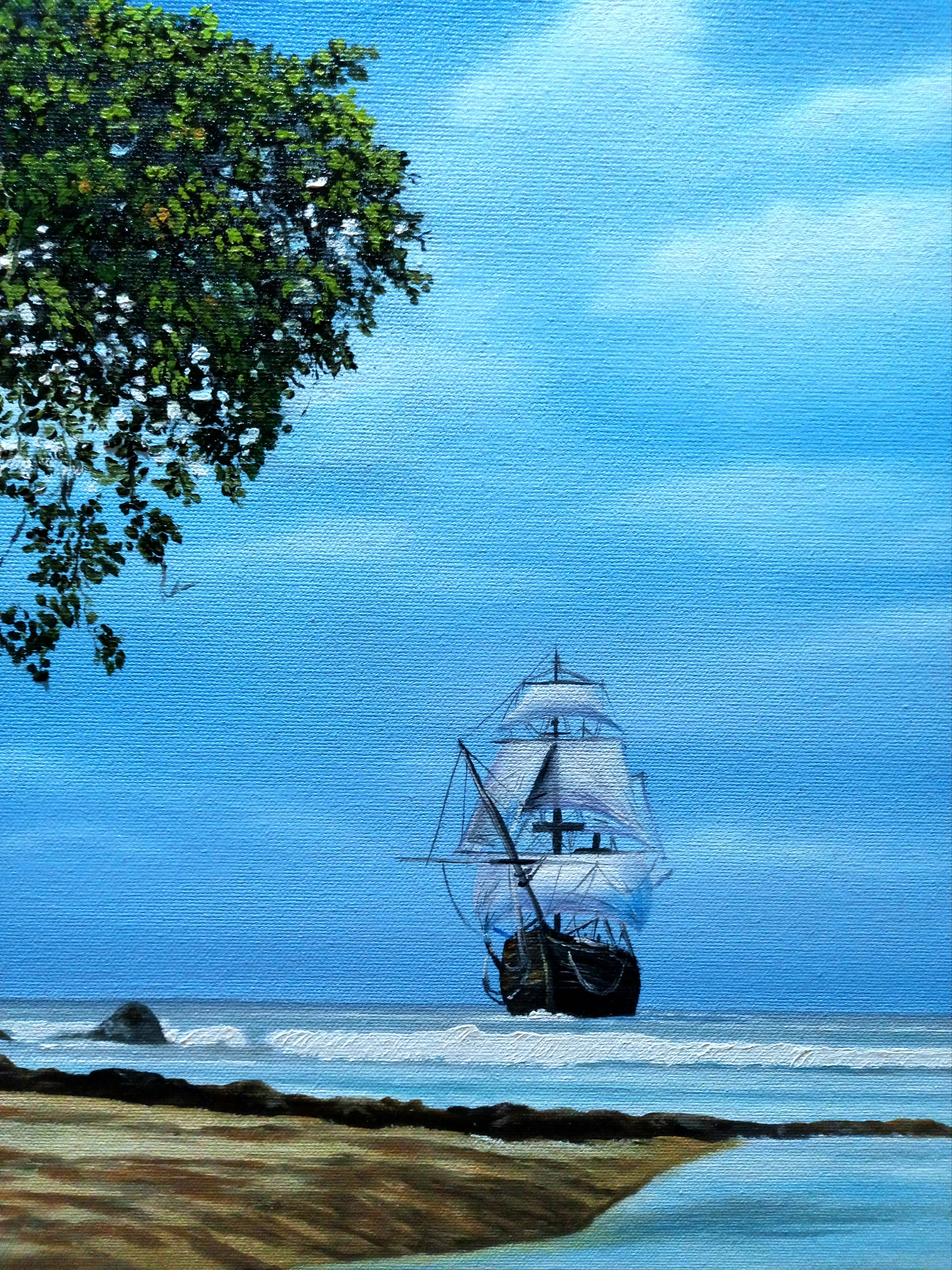 Pintura Óleo original (𝙑𝙀𝙉𝘿𝙄𝘿𝘼) "Descubrimiento"
