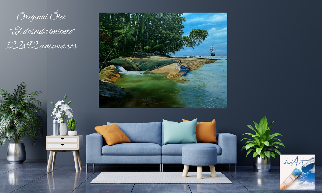 Pintura Óleo original (𝙑𝙀𝙉𝘿𝙄𝘿𝘼) "Descubrimiento"