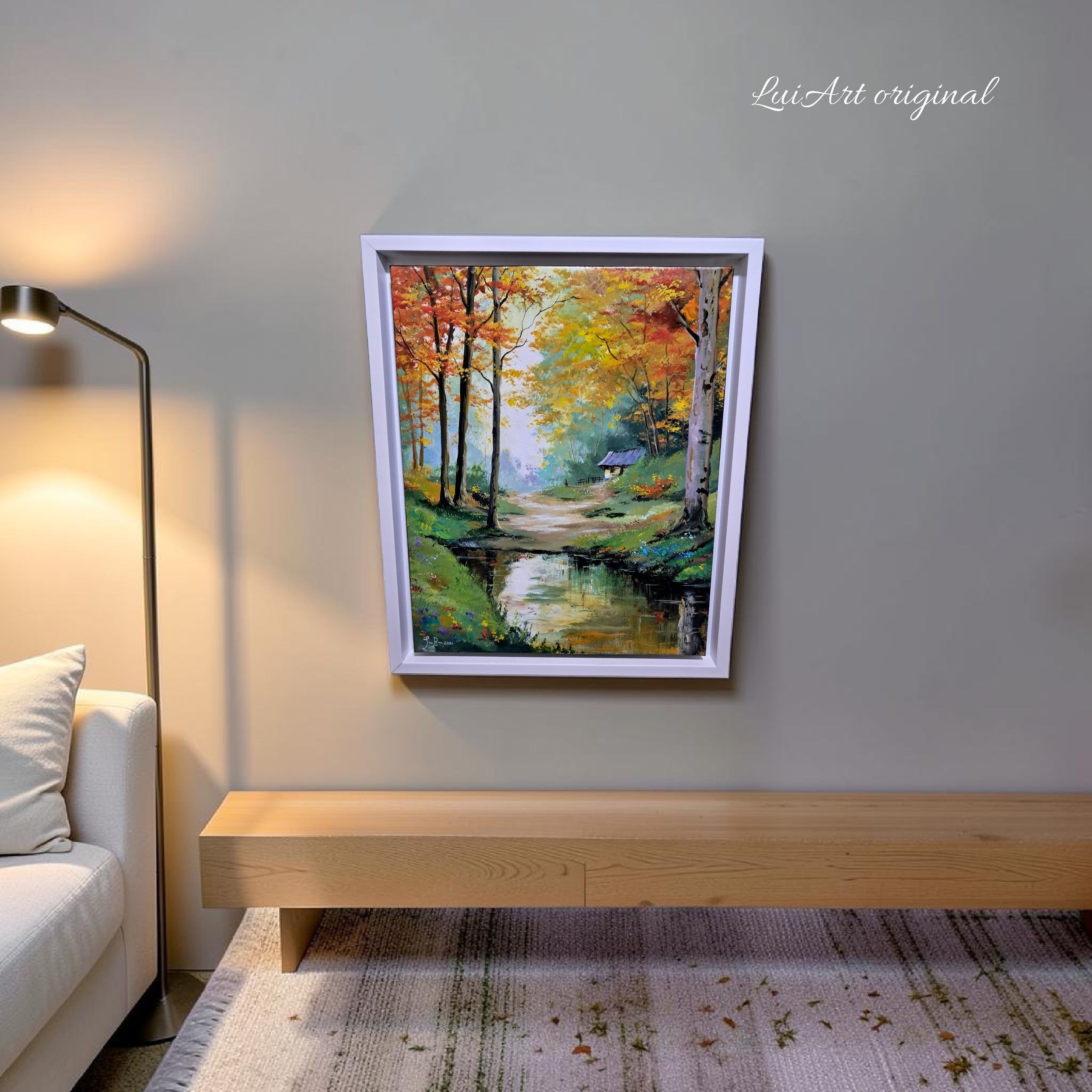 Pintura Acrílica original "Refugio tranquilo"